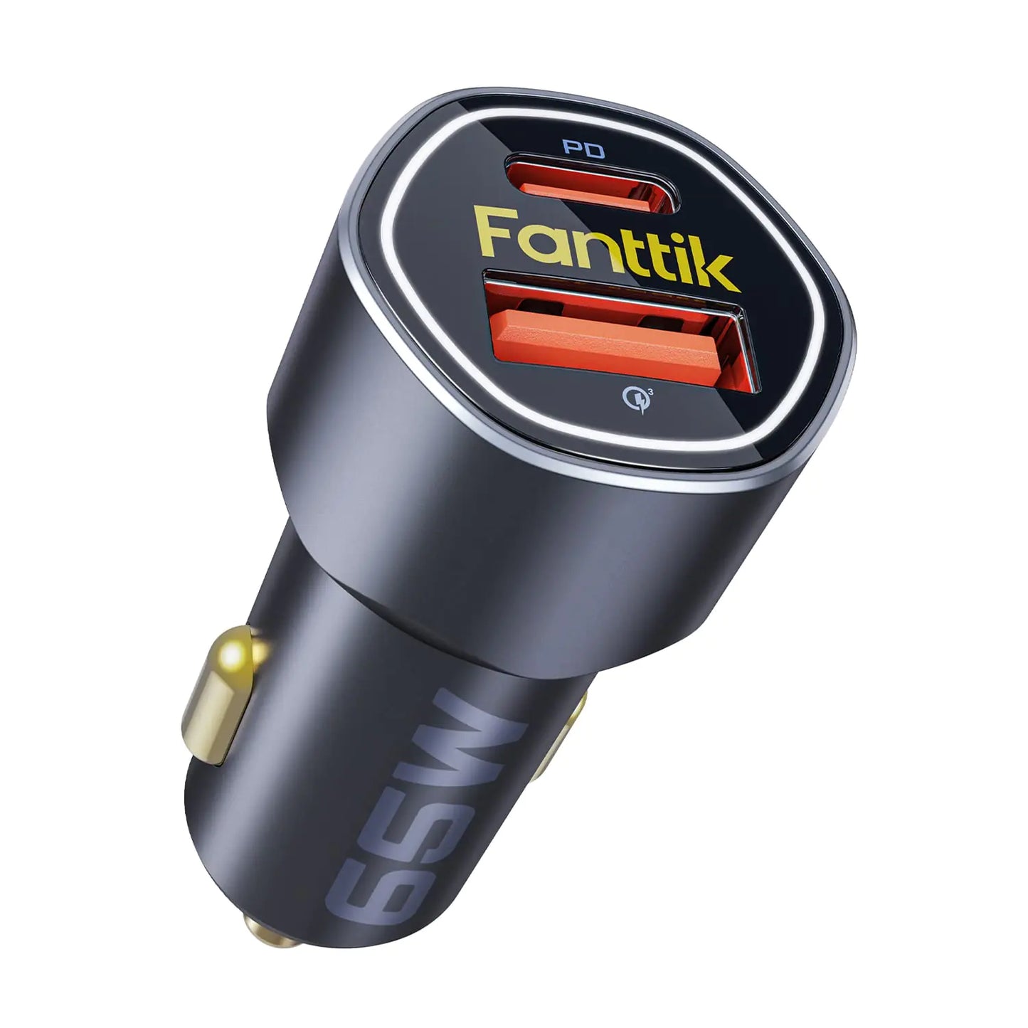 Fanttik 65W USB C Car Charger, Dual Port Fast Charging